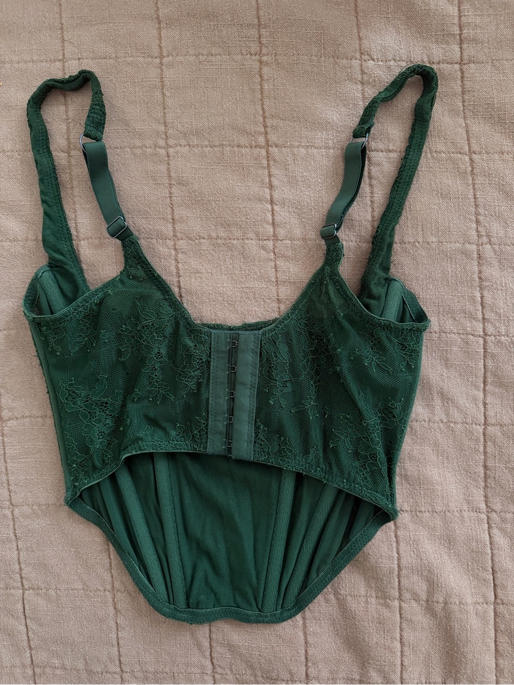 Urban Outfitters Olive Lace Corset - Picture 3 of 4